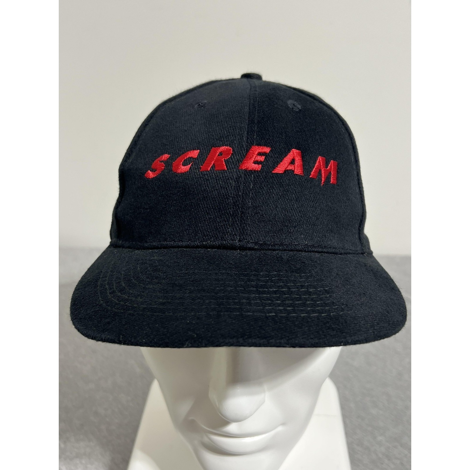 Vintage 1990s Scream Hat Cap Strap Back Black Red Embroidered Otto Horror Movie